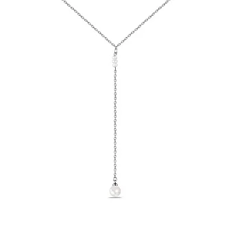 Кольє-краватка зі срібла з перлами (арт. 7507/1766жб)