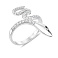 Серебряное кольцо Змея с фианитами (арт. 7501/8458ч) – изображение 1