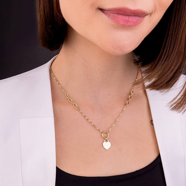 Колье из желтого золота Сердечко (арт. 352673ж) – изображение 3