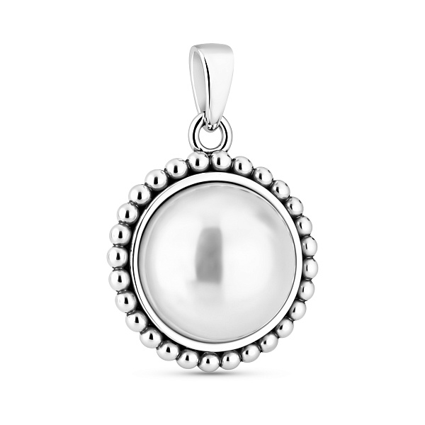 Серебряный кулон с жемчугом (арт. 7903/637жбП) – изображение 1