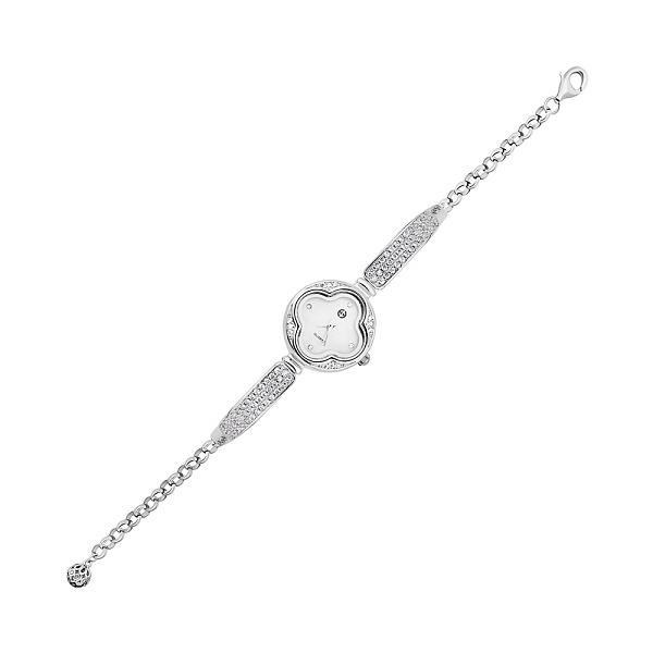 Серебряные часы с россыпью фианитов (арт. 7526/296) – изображение 1