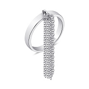 Серебряное кольцо с цепочками (арт. 7501/6954)