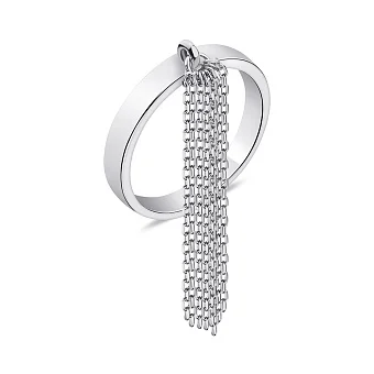 Серебряное кольцо с цепочками (арт. 7501/6954)