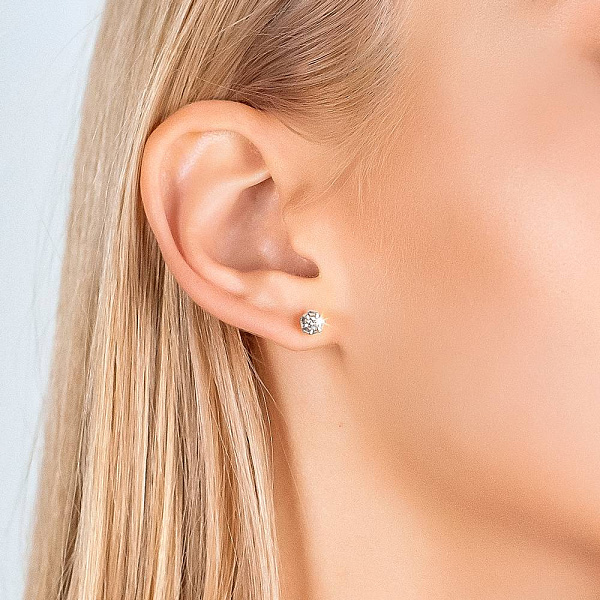 Золотые пусеты с бриллиантами (арт. Т011084015б) – изображение 2