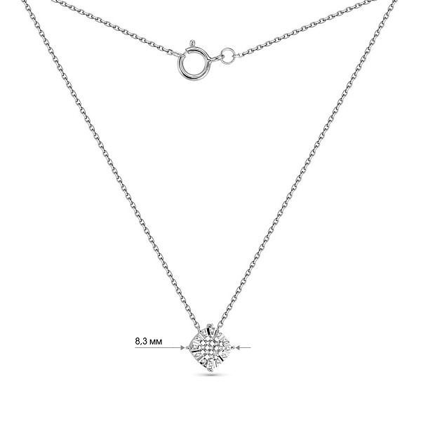 Кольє з білого золота з діамантами (арт. Ц341296005б) – зображення 4