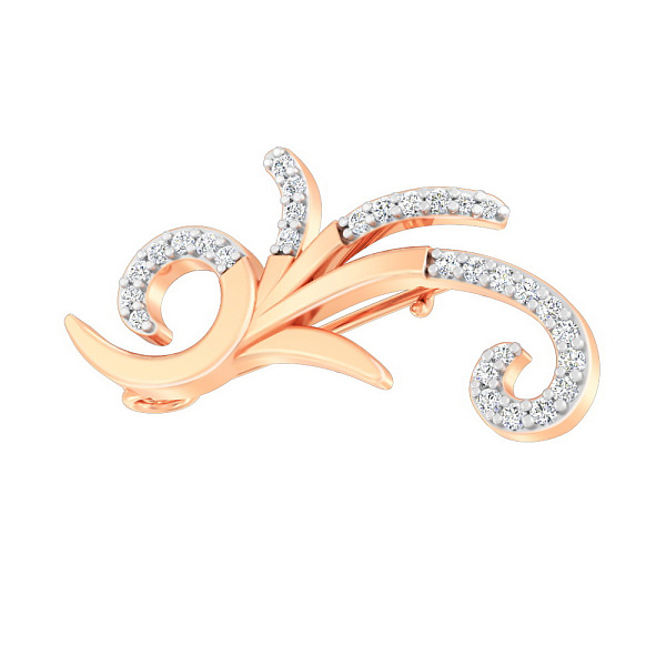 Брошка з червоного золота з фіанітами (арт. 360096) – зображення 1