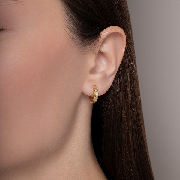 Серьги из желтого золота (арт. 109973/15ж) – изображение 2