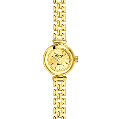 Тонкий жіночий годинник з жовтого золота (арт. 260217ж)