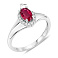 Серебряное кольцо с рубином и фианитами (арт. 7501/8936Р) – изображение 2