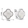 Серебряные серьги Клевер с перламутром (арт. 7502/2102663/15п) – изображение 2