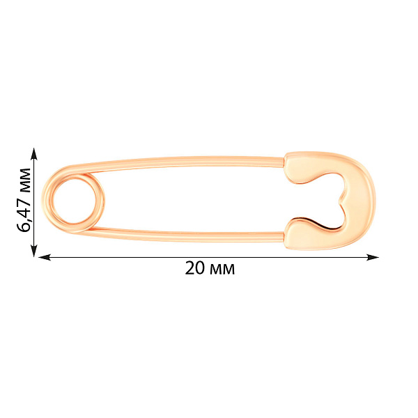 Золота шпилька без каміння (арт. 360099) – зображення 2
