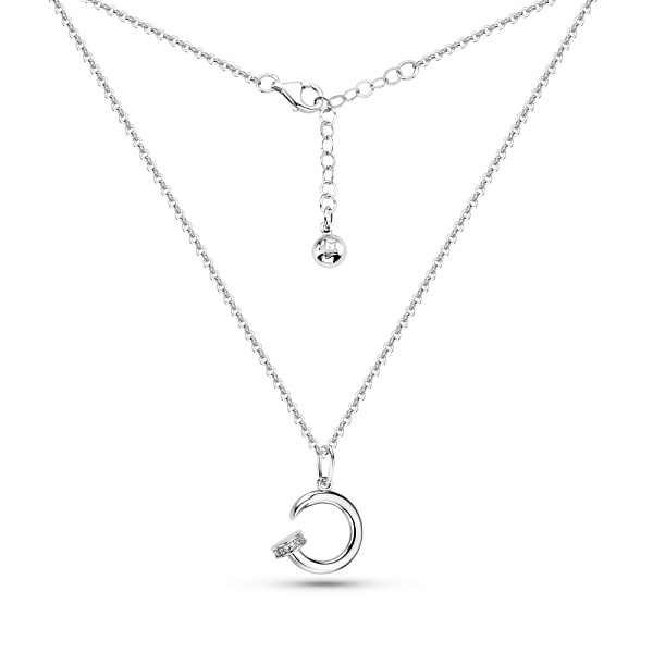 Колье из белого золота с фианитами (арт. 352669б) – изображение 2