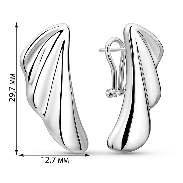 Серьги из белого золота Francelli (арт. 1091850б) – изображение 8