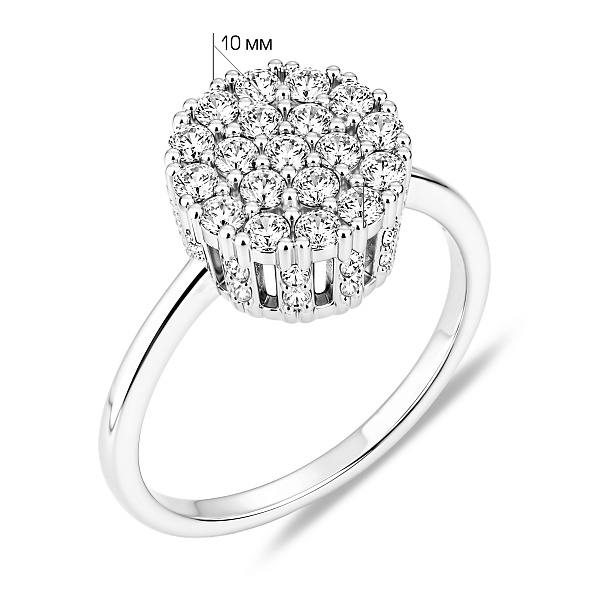 Серебряное кольцо с фианитами (арт. 7501/8858) – изображение 2