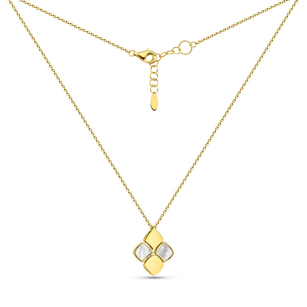 Золотое колье с перламутром Francelli (арт. 352718жп) – изображение 2