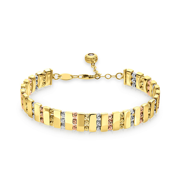 Браслет Francelli из комбинированного золота (арт. 326134жбк) – изображение 1