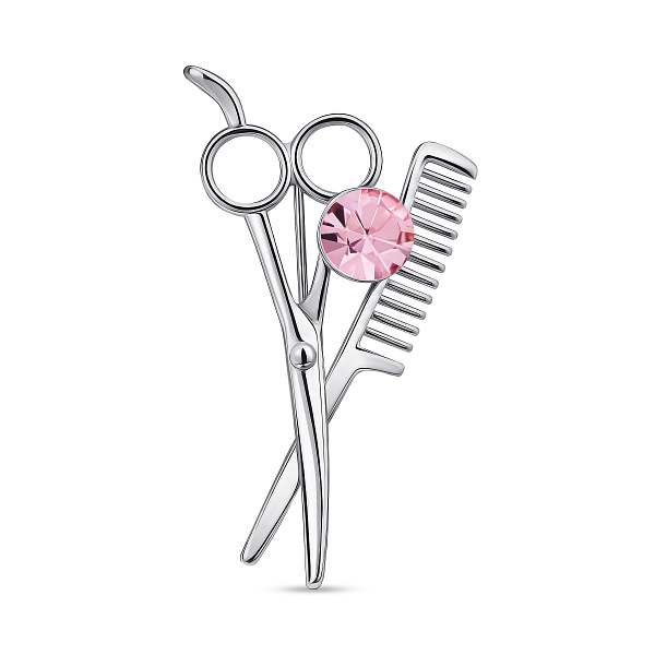 Срібна брошка Ножиці (арт. 7505/241ар) – зображення 1