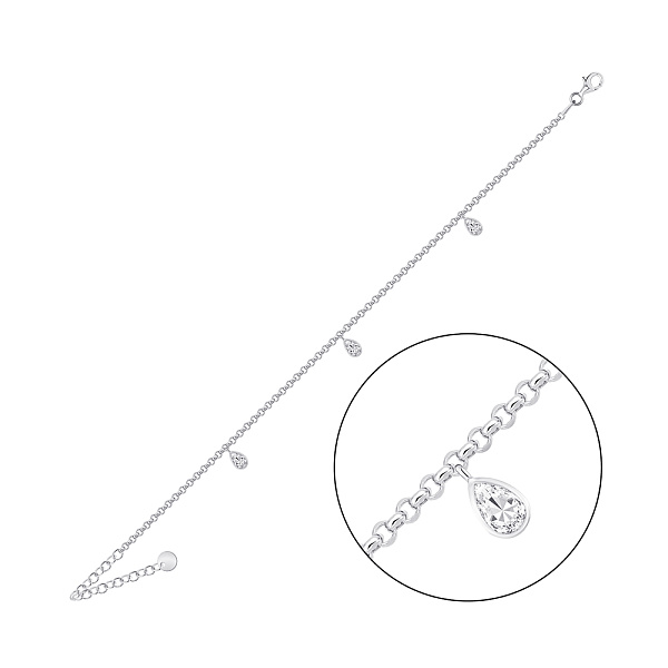 Серебряный браслет с фианитами (арт. 7509/5010) – изображение 1