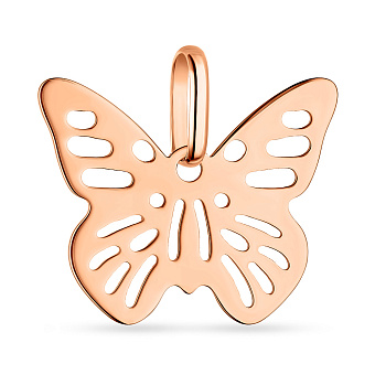 Кулон из золота Бабочка без камней (арт. 424455)