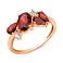 Кольцо из красного золота с гранатом  (арт. 141256Пк) – изображение 1