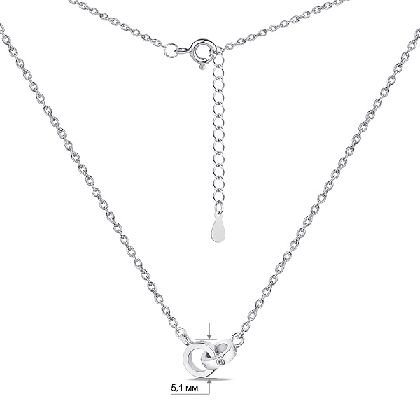 Серебряное колье без камней (арт. 7507/1883) – изображение 3