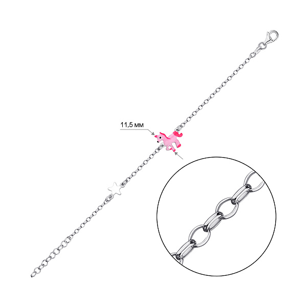 Детский серебряный браслет (арт. 7509/3611ебр) – изображение 8