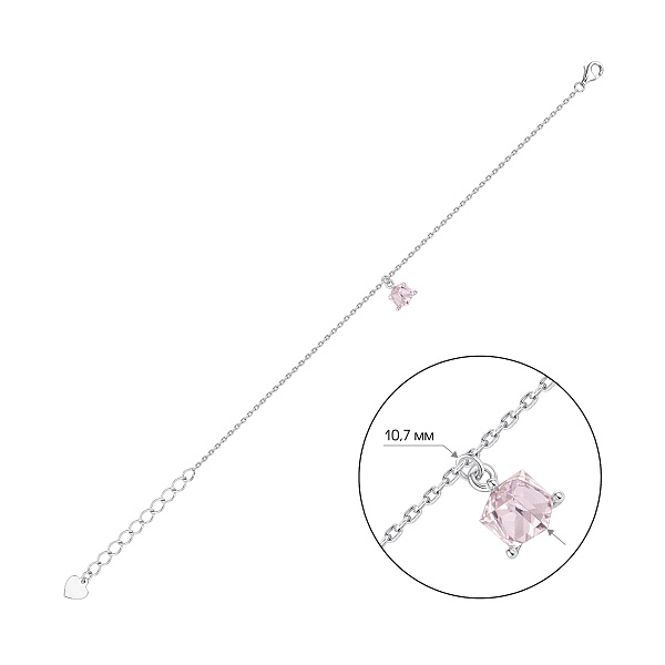Серебряный браслет с альпинитом (арт. 7509/95503883ар) – изображение 2