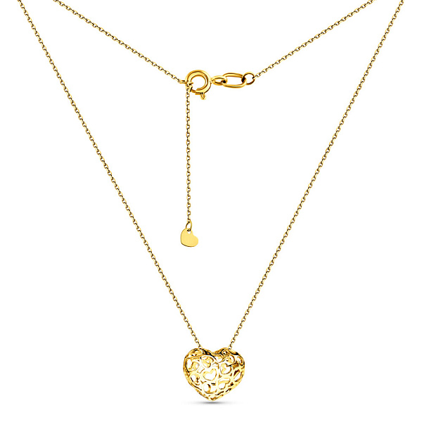 Золоте кольє Серце (арт. 360209ж) – зображення 2