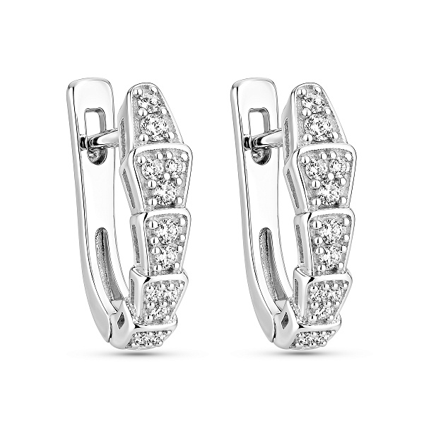 Серебряные серьги с фианитами (арт. 7502/10200) – изображение 1