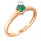 Золота каблучка зі смарагдом (арт. 141093Пи) – зображення 2