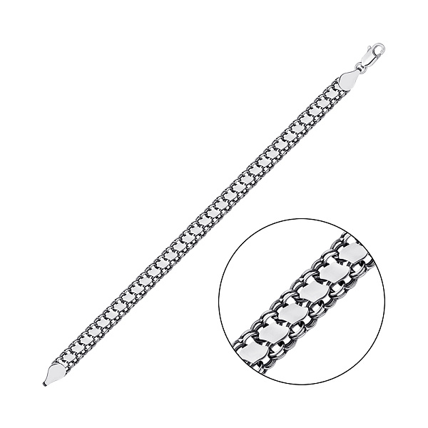 Серебряный цепочный браслет (арт. 03113513ч) – изображение 1