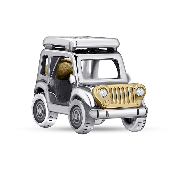 Срібний шарм Автомобіль для пригод (арт. 7903/4377бж) – зображення 2