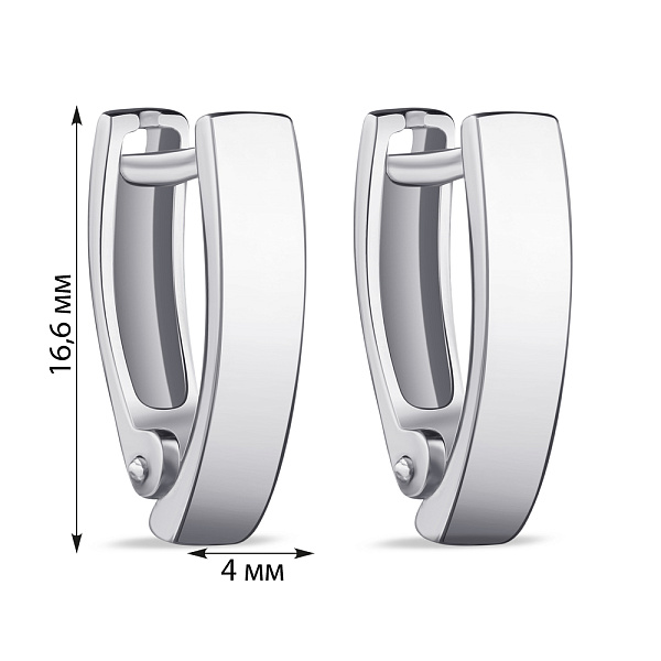 Срібні сережки  (арт. 7502/56-128-р) – зображення 2
