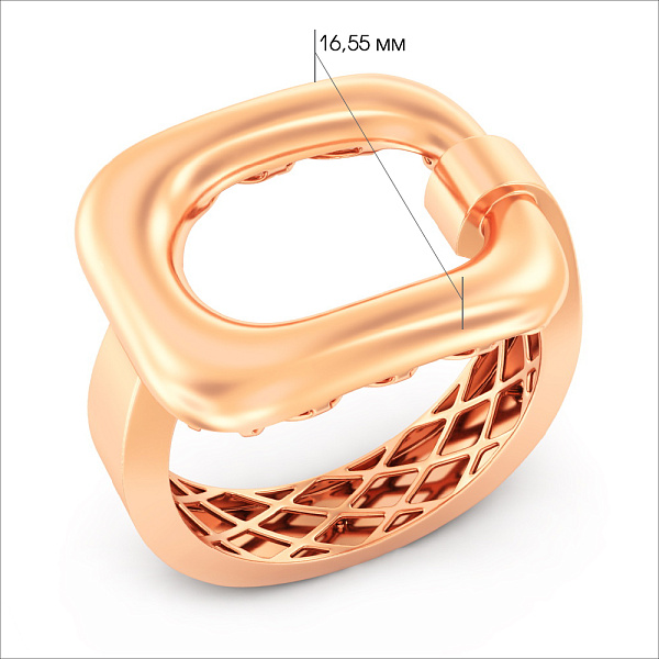 Кольцо из красного золота (арт. 141331) – изображение 2