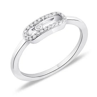 Каблучка срібна з фіанітами (арт. 7501/3739)
