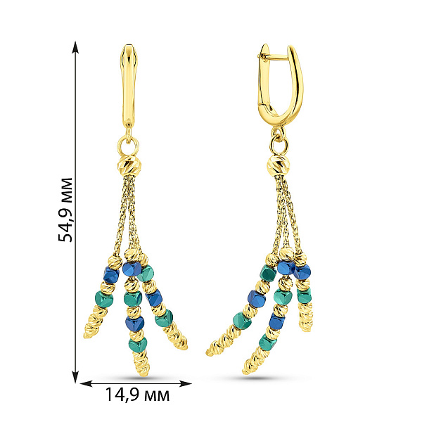 Серьги из желтого золота Francelli (арт. 1091271жсбрз) – изображение 6