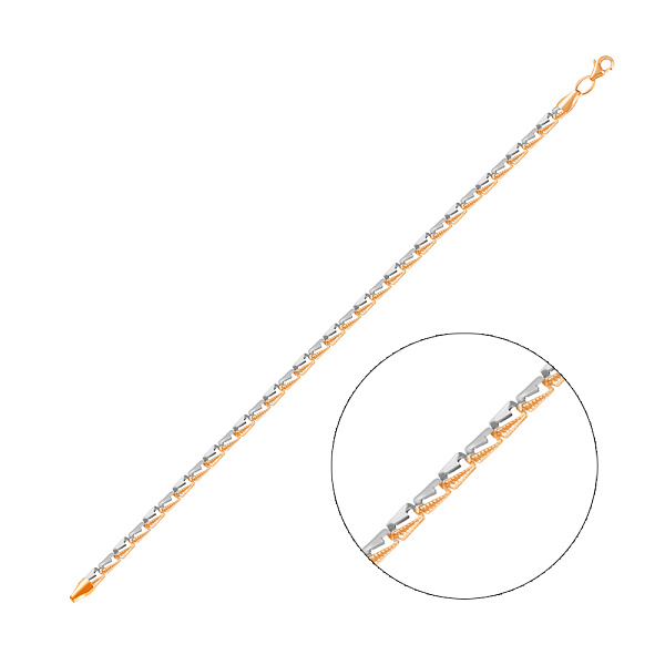 Золотой браслет в комбинированном цвете металла (арт. 321387кб) – изображение 1