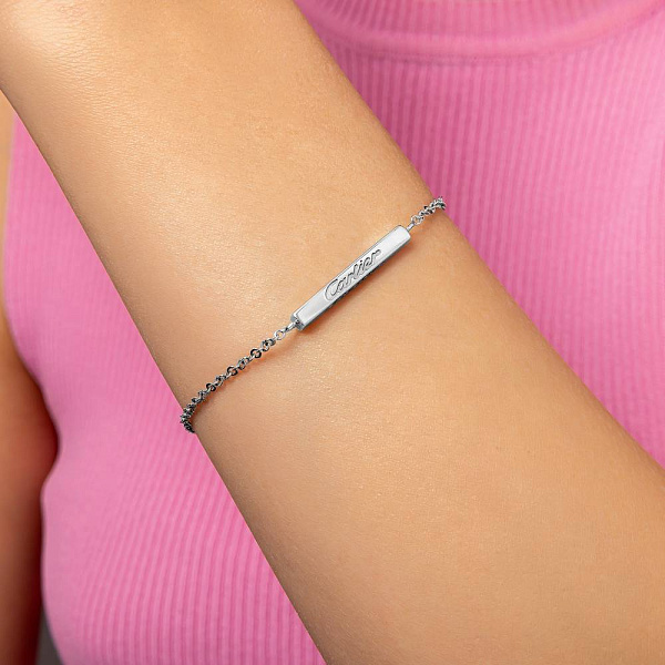 Браслет з білого золота з фіанітом (арт. 324477бкрП1) – зображення 2