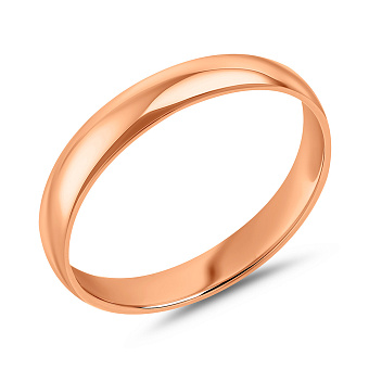 Фото Кольцо обручальное из красного золота (арт. 239038)