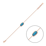 Золотий браслет з кварцом (арт. 326215Пкс)