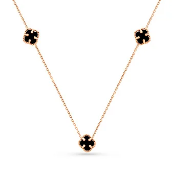 Кольє з червоного золота с ониксом (арт. 352734/7о)