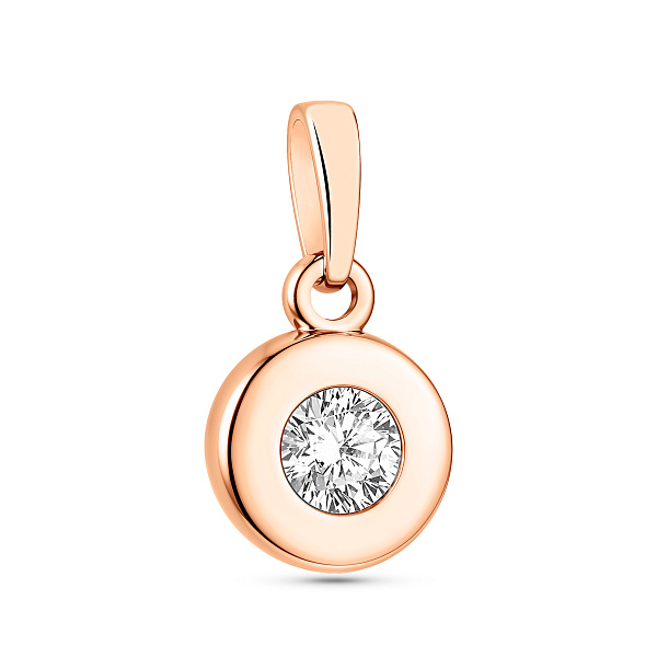 Золотая подвеска с фианитом (арт. 440296) – изображение 1