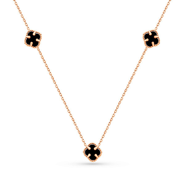 Колье из красного золота с ониксом (арт. 352734/7о) – изображение 1