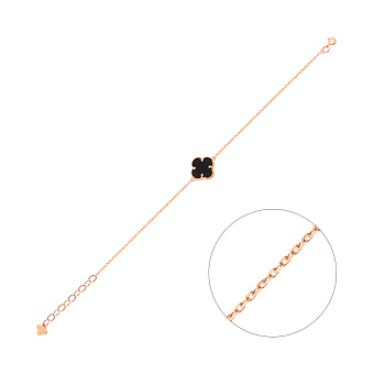 Браслет из красного золота с ониксом (арт. 341412/10о)
