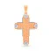 Крестик из красного и белого золота  (арт. 440914кб) – изображение 1