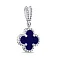 Серебряный подвес Клевер с синим ониксом (арт. 7503/3576/10ос) – изображение 1