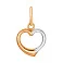 Подвеска Сердечко из золота (арт. 424167кб) – изображение 1