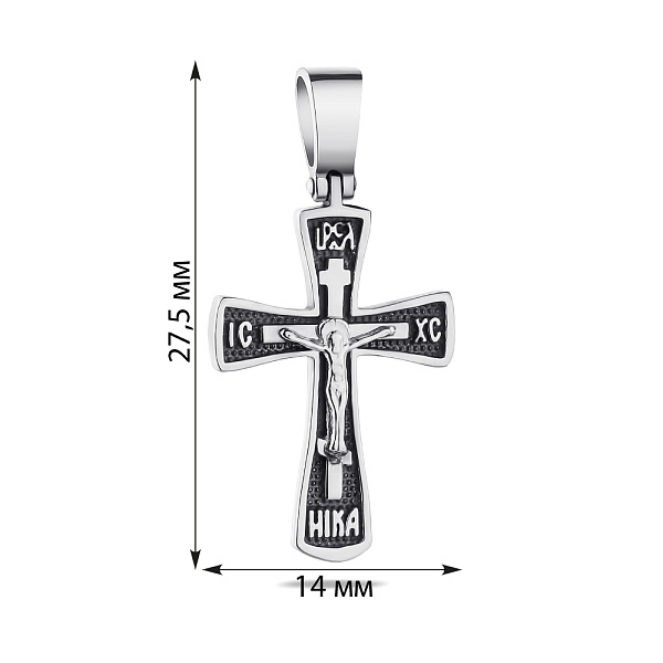 Крестик серебряный с распятием (арт. 7904/2-0917.0.4) – изображение 2