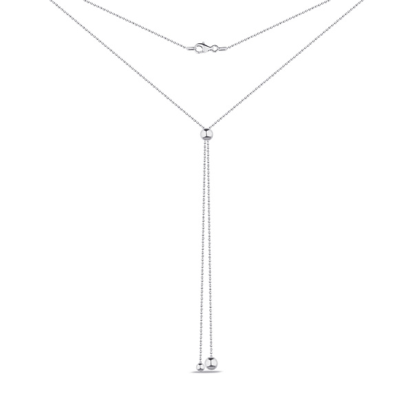 Серебряное колье-галстук с шариками (арт. 7507/2250) – изображение 2
