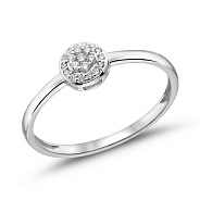 Фото Кольцо из белого золота с россыпью бриллиантов (арт. К011233010б)